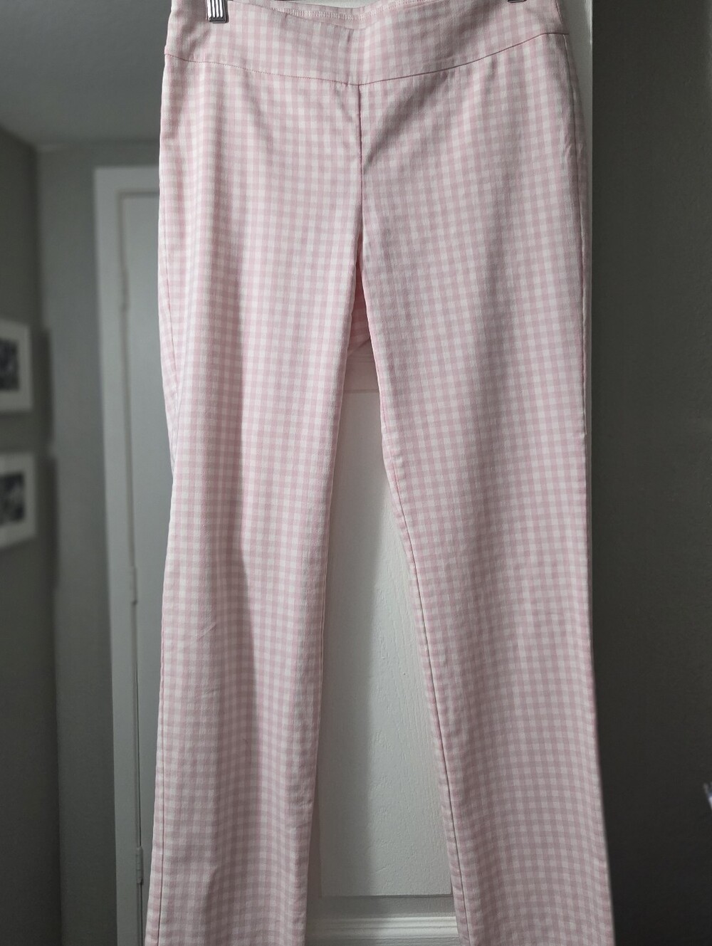 J. McLaughlin Pink and White Gingham Pants